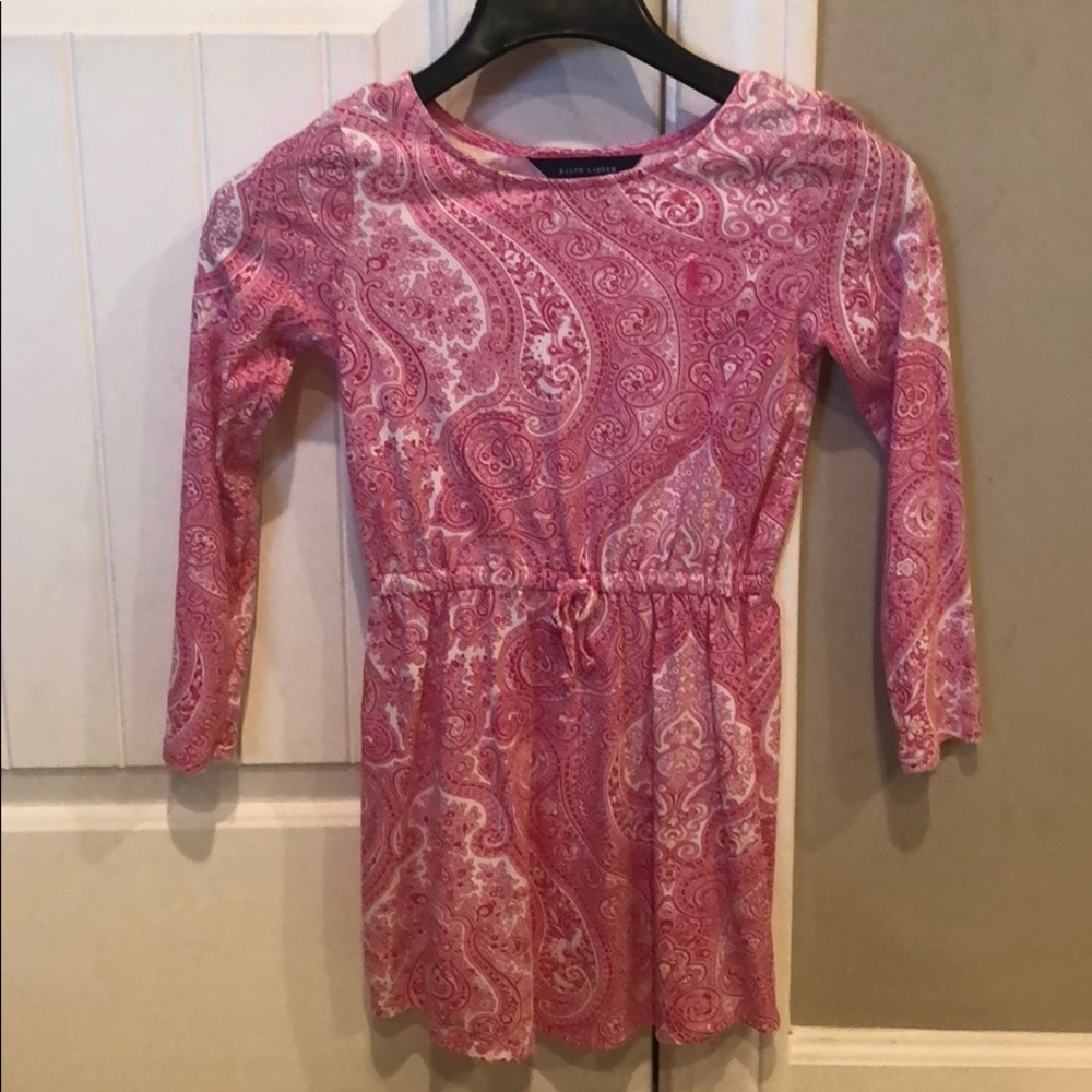 Pink paisley Ralph Lauren dress. Girls (7)